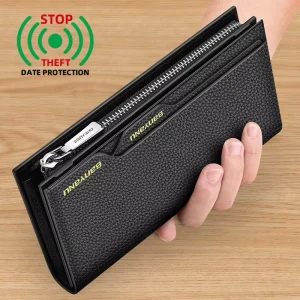Wallet Men’s Genuine Leather Long Style Large Capacity Business Cowhide Men’s Driver’s License Handbag