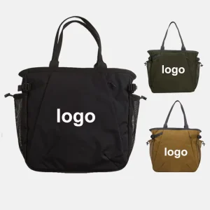 Water Resistant Cordura Tote Bags with Letter Pattern Custom Traveling Handbags & Shoulder Bags for Men Zipper Closure