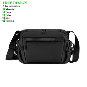 Water Resistant Large Capacity Men Crossbody Bag Multi Pocket Urban Business Sling Shoulder Messenger Bag