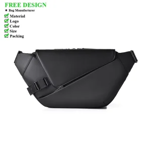 Water Resistant Men’s Waist Bag Sling Crossbody Chest Bag Multi Pocket Casual Fanny Pack for Daily Travel