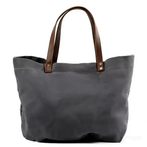 Water repellent Waxed Canvas Bag Minimalist Tote Bag Horizontal Vintage Men’s Large capacity Pleated Canvas Tote Bag