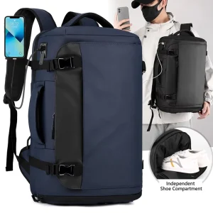 Waterproof 15.6 Inch Laptop Backpack Business Travel Bag Independent Shoe Compartment TSA Lock Case