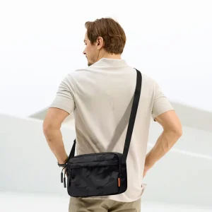 Waterproof Black Camo Tactical Chest Bag Nylon Sling Shoulder Crossbody Bag for Men’s Outdoor Sport Travel with Custom Logo