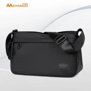 Waterproof Durable Nylon Large Capacity Simple Style Lightweight Wear-resistant Casual Office Men’s Crossbody Bag