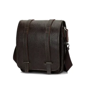 Waterproof Fashion Outdoor Leisure Sling Cross Body Retro Vintage Cowhide Genuine Leather Men’s Messenger Bag