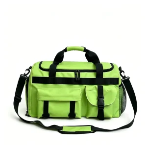 Waterproof Gym Sports Duffle Bag with Wet Dry Pocket and Shoe Compartment Lightweight Workout Training Travel Bag