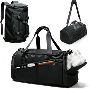 Waterproof High Capacity Sports Travel Duffel Bag Fitness Gym Bag Carry on Weekender Backpack With Shoe Compartment