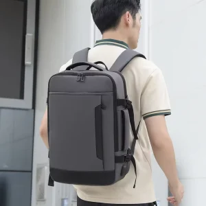 Waterproof Laptop Backpacks Unisex Zip Closure Luggage Strap Padded Compartment for Business Trips Custom Logo Service