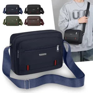 Waterproof Lightweight Men’s Casual Large Capacity Polyester Shoulder Messenger Bag for Business