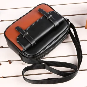 Waterproof Luxury PU Leather Travel Side Cross Body Men’s Shoulder Crossbody Sling Messenger Bag Printed