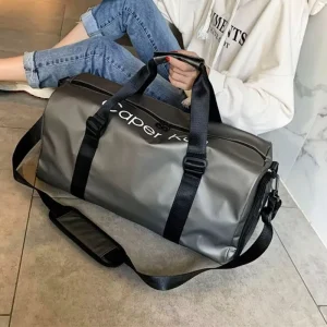 Waterproof Men’s Sports Duffel Bag with Wet Dry Compartment Gym Travel Bag for Fitness and Outdoor