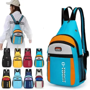 Waterproof Men’s and Women’s Sling Backpack Crossbody Chest Bag for Hiking Travel and Daily Use Zipper Closure