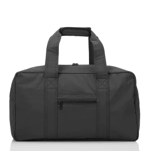Waterproof Nylon Long Distance Travel Duffel Bag Gym Sports Bag Lightweight Black Overnight Duffle Bag for Men