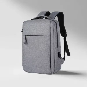 Waterproof Oxford Polyester Zipper Closure Letter Pattern USB Charging Anti-theft Professional 15.6″ Business Laptop Backpack