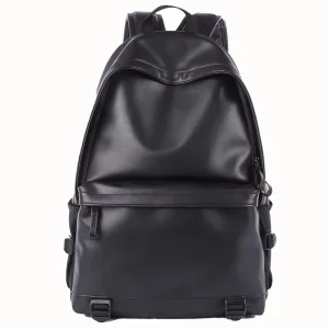 Waterproof PU Leather Bags for Men’s Backpack Bag School Leather Laptop Backpack