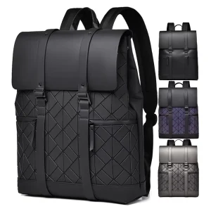 Waterproof PU Leather Fancy Luxurious OEM Men’s Business Laptop Backpack School Knapsack Mochila Sac a dos