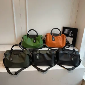 Waterproof PU Travel Duffel Bag Lightweight Large Capacity Handheld Single Shoulder Crossbody Bag for Men Women Multi Colors