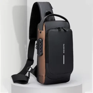 Waterproof Polyester Slim Unisex Crossbody Sling Bag Chest Backpack Anti Theft Men’s Shoulder Chest Bag