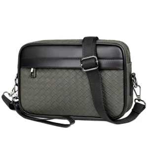 Waterproof Shoulder Bag New Trend PU Leather Anti Theft Men’s Business Messenger Crossbody Bag with Custom Logo