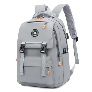 Waterproof Student School Bag Large Capacity Boys Computer Bag With USB Charging Port Fashionable Backpack
