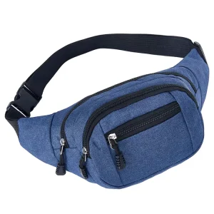 Waterproof USB Waist Bag for Men Multifunction Chest Fanny Pack for Travel and Sports