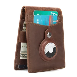 Waterproof Vintage RFID Blocking Men’s Genuine Leather Credit Card Holder Wallet