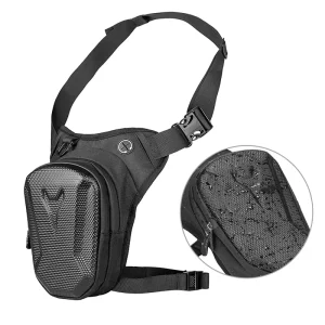 Waterproof Waist Crossbody Fanny Pack Leg Bag Pouch Men’s Riding Motorcycle Locomotive EVA Waist Leg Bag Pouch Bag