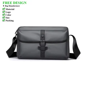 Waterproof and Wear Resistant Men’s Crossbody Messenger Bag with Multiple Pockets Urban Casual Shoulder Bag