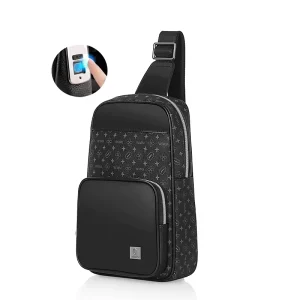 WiWU Luxury Men’s Master Sling Bag Patent Anti-Theft Fingerprint Lock Fashionable Waterproof EVA Shoulder Crossbody Bag