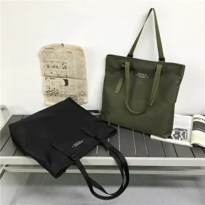 Women Handbags Ladies Large Nylon Tote Bag Men’s Shoulder Bag Tote Bags with Custom Printed Logo