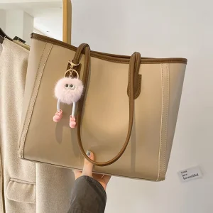 Women Storage Shopper Bag PU Leather Women Storage Bag Large Capacity Shoulder Storage Bag