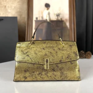 Women’s Crossbody Shoulder Bag Multifunctional Shiny Flap Closure Snake Print Handbag