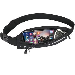 Women’s Fitness Bag Men’s Running Belt Marathon Waist Bag Jogging Running Pouch with Zipper Closure Water Proof