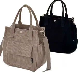 Women’s Large Capacity Crossbody Shoulder Tote Bag Multi-Compartments Zipper Closure Handheld Purse Solid Color Pattern