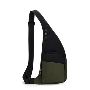 Women’s & Men’s New Korean Fashion Style Custom Chest Bag Waterproof Nylon Sports Casual with Characters Pattern Contrast Colors