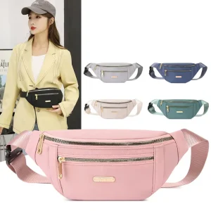 Women’s Oxford Cloth Chest Crossbody Bag Waterproof Fanny Pack with Custom Logo