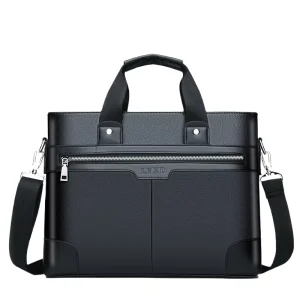 YCH Men’s PU Laptop Backpack European American Style Business Computer Crossbody Shoulder Briefcase Waterproof