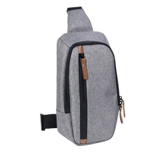 Zuolunduo High-Grade Canvas Men’s Chest Bag Single Shoulder Vintage Leisure Style Backpack Zipper All Seasons Outdoor Activities