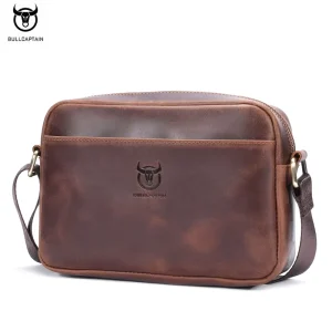 crazy horse leather retro shoulder bag men’s casual shoulder bag cowhide lightweight classic crossbody bag
