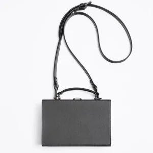 men’s bag versatile casual black hard box shaped mini shoulder crossbody bag mobile phone small square bag