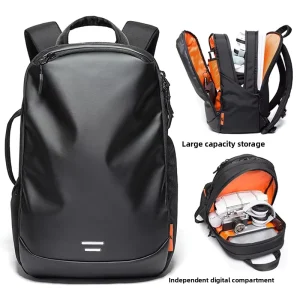 men’s casual laptop backpack water-resistant Oxford cloth large-capacity student schoolbag in stock