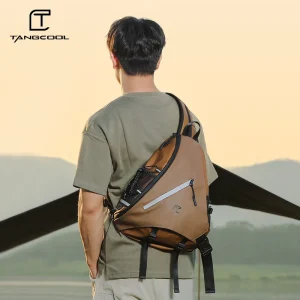 men’s shoulder bag is a large capacity multi functional sports chest bag crossbody bag and student bag
